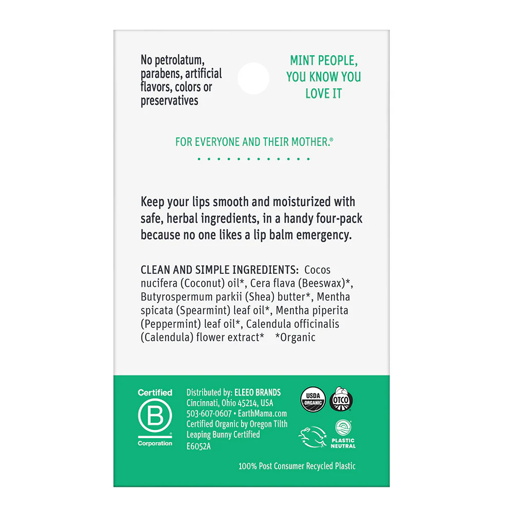 Earth Mama Organic Lip Balms Quadruplets - Image 6