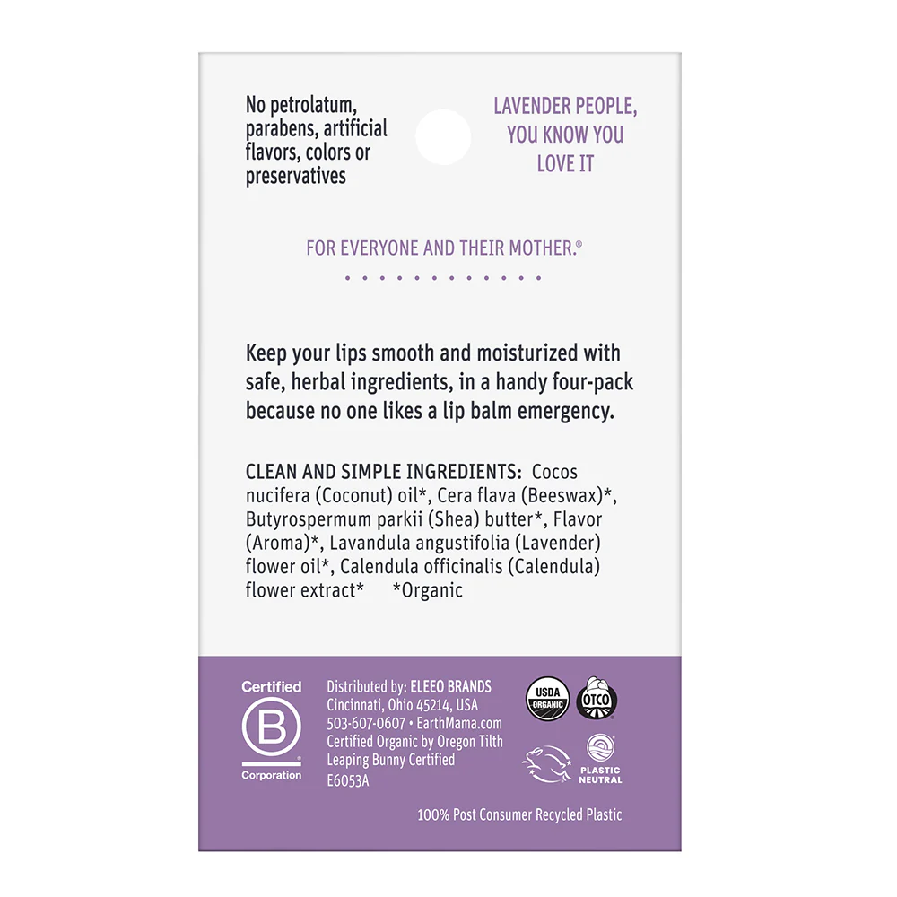 Earth Mama Organic Lip Balms Quadruplets - Image 8